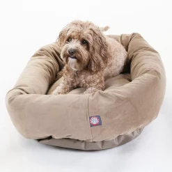 Majestic Pet Microsuede Bagel Pet Bed - 32'' X 23'' -PetPals Group shop 1617896 ALT