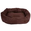 Majestic Pet Microsuede Bagel Pet Bed - 32'' X 23'' -PetPals Group shop 1617896 Chocolate
