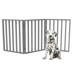 PetMaker Folding 3-Panel Wooden Pet Gate