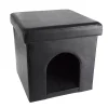 PetMaker Collapsible Pet House Ottoman -PetPals Group shop 3713079 Black