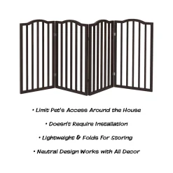 PetMaker Tall Decorative 4-Panel Wood Pet Gate -PetPals Group shop 3713134 ALT3