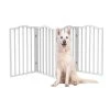 PetMaker Tall Decorative 4-Panel Wood Pet Gate -PetPals Group shop 3713134 White