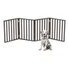 PetMaker Tall Folding 4-Panel Wooden Pet Gate -PetPals Group shop 3713167 Brown