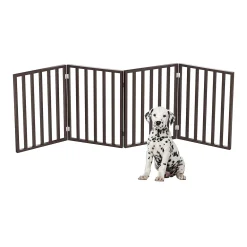 PetMaker Tall Folding 4-Panel Wooden Pet Gate
