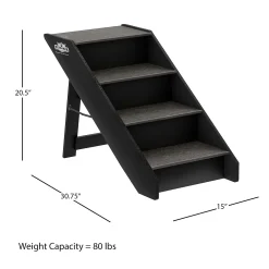 PetMaker Carpeted Folding Wood Pet Stairs -PetPals Group shop 3967672 ALT
