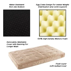 PetMaker Large Egg Crate Memory Foam Pet Cushion -PetPals Group shop 3967694 ALT2