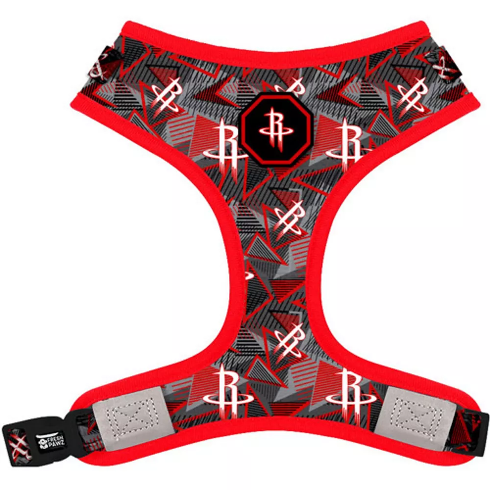 Fresh Pawz Red Houston Rockets Adjustable Mesh Pet Harness 3 Fresh Pawz Red Houston Rockets Adjustable Mesh Pet Harness