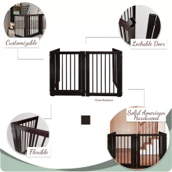 American Trails Free Standing Pet Gate With Door -PetPals Group shop 4818120 ALT4