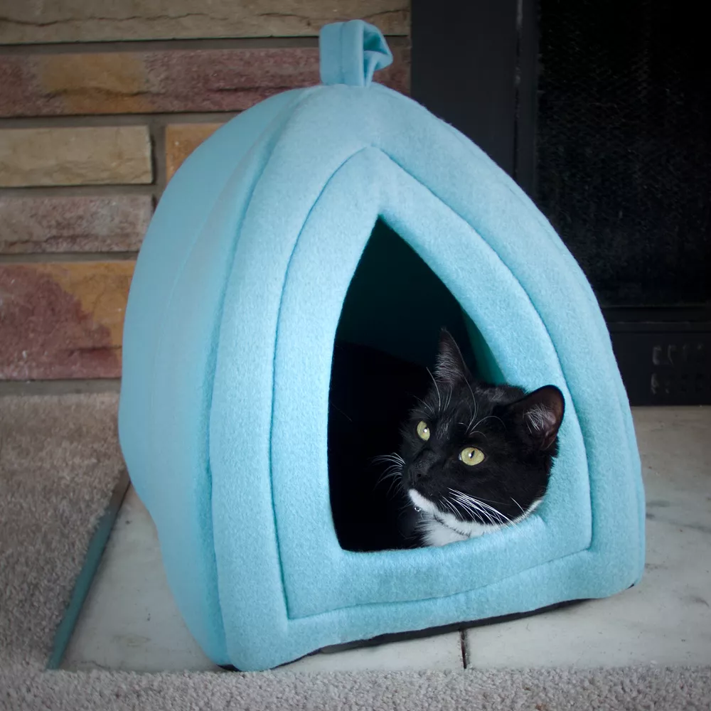 PetMaker Pet Pal Cozy Kitty Tent Igloo Plush Cat Bed 4 PetMaker Pet Pal Cozy Kitty Tent Igloo Plush Cat Bed - Image 2