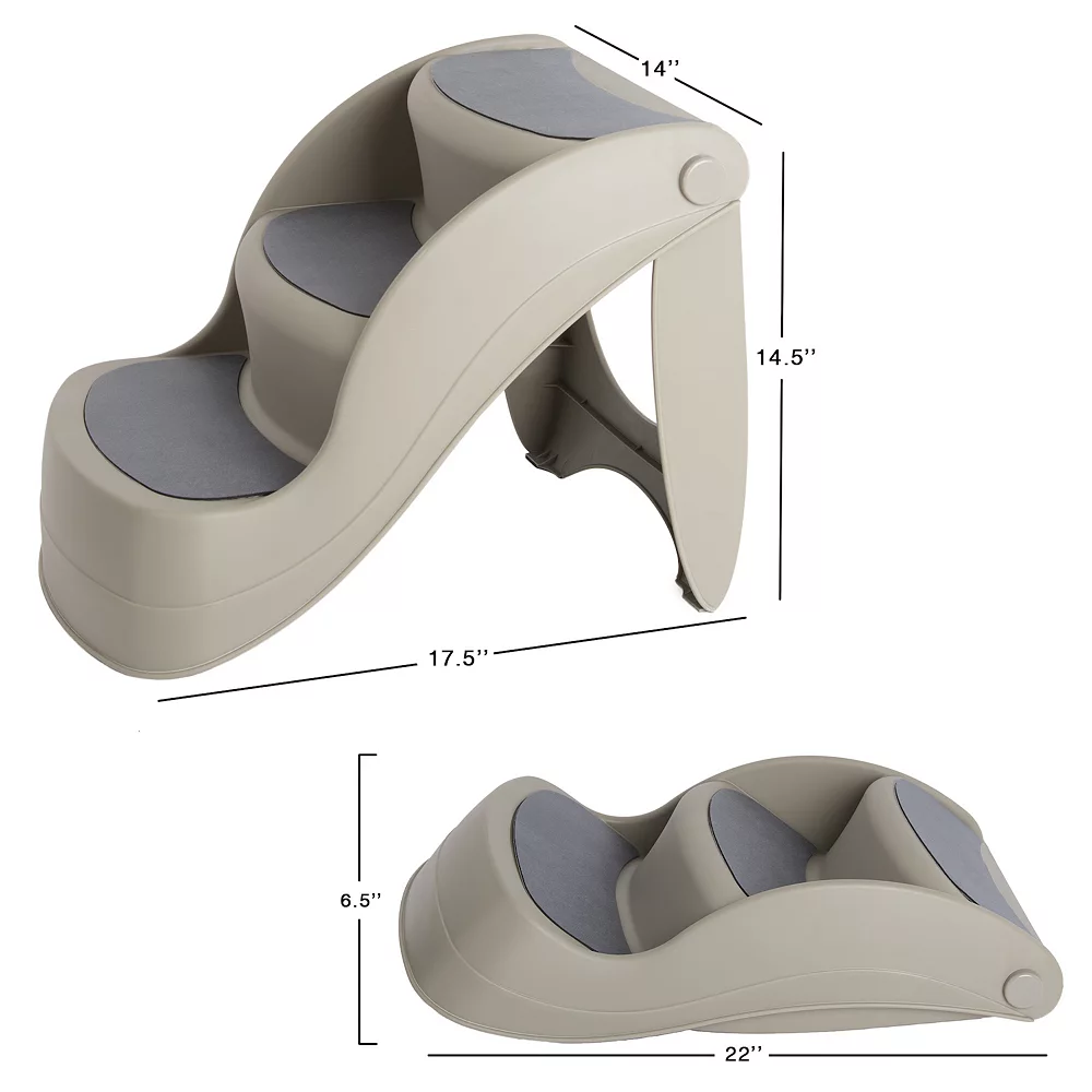 PetMaker Pet Pal 14.5" Nonslip Foldable Pet Steps - 3 Steps 4 PetMaker Pet Pal 14.5" Nonslip Foldable Pet Steps - 3 Steps - Image 2