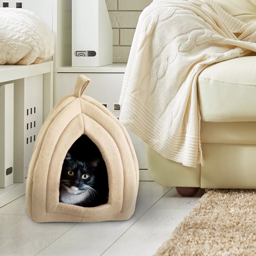PetMaker Pet Pal Igloo Cat Pet Bed With Removable Cushion 4 PetMaker Pet Pal Igloo Cat Pet Bed With Removable Cushion - Image 2