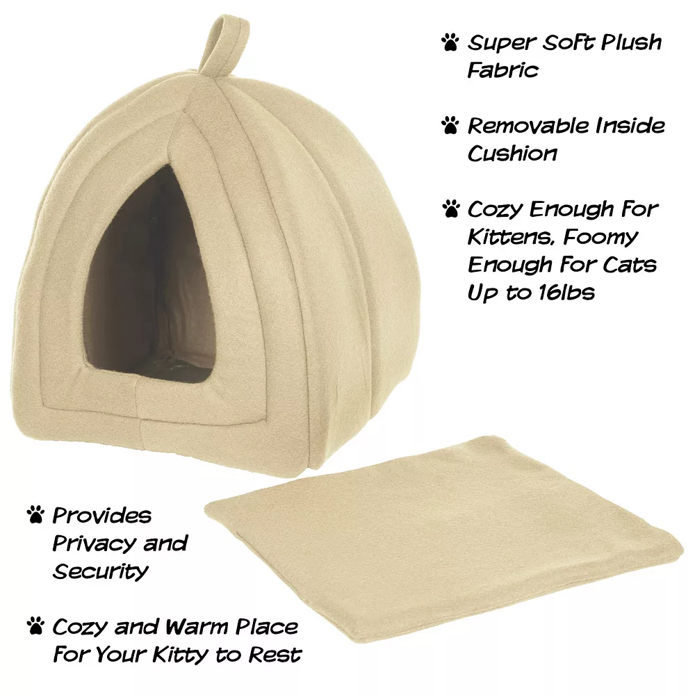PetMaker Pet Pal Igloo Cat Pet Bed With Removable Cushion 6 PetMaker Pet Pal Igloo Cat Pet Bed With Removable Cushion - Image 4