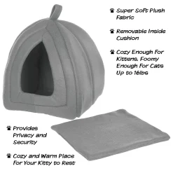 PetMaker Pet Pal Igloo Cat Pet Bed With Removable Cushion -PetPals Group shop 4829989 ALT3