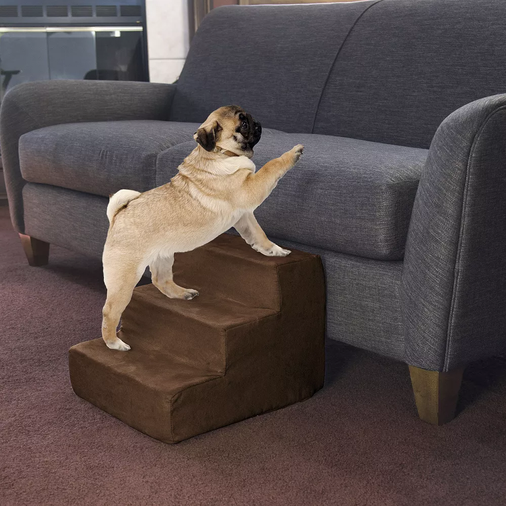 PetMaker Pet Pal High Density Foam Pet Stairs 3 Steps With Washable Cover 5 PetMaker Pet Pal High Density Foam Pet Stairs 3 Steps With Washable Cover - Image 3