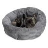 Sleepy Pet Quilted Oval Cuddler Pet Bed -PetPals Group shop 4830483 Cream