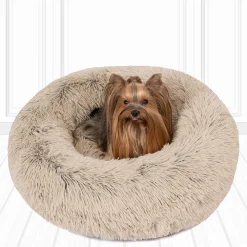 Madison Park Coco Faux Fur Self Warming Indoor Round Pet Donut Cuddler
