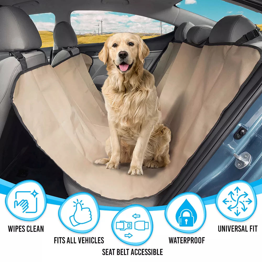 Precious Tails Waterproof Pet Car Back Seat Cover 5 Precious Tails Waterproof Pet Car Back Seat Cover - Image 3