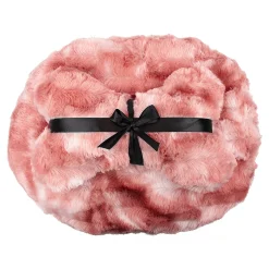 Precious Tails Faux Fur Pet Bed With Plush Bone Pillow -PetPals Group shop 5005416 ALT4