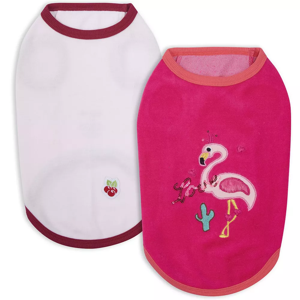 Blueberry Pet Flamingo Dog Pajamas 2-Pack 3 Blueberry Pet Flamingo Dog Pajamas 2-Pack