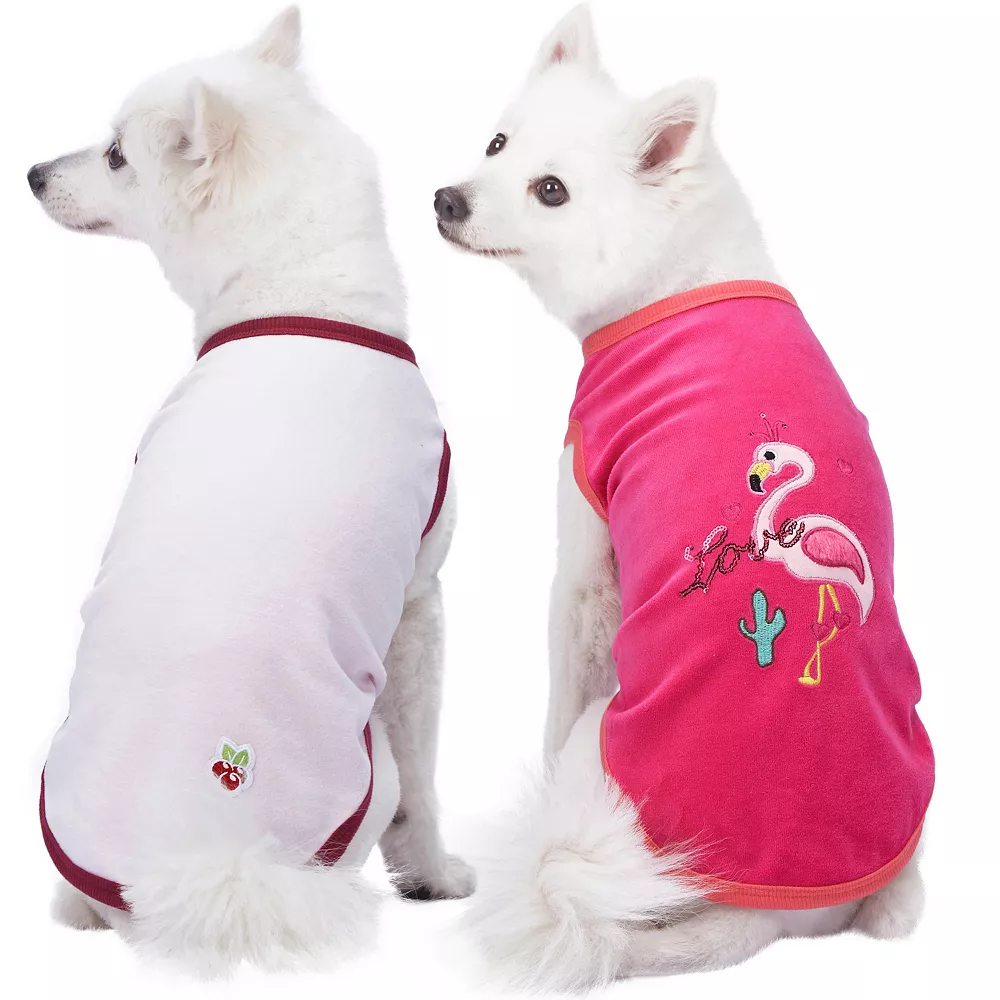 Blueberry Pet Flamingo Dog Pajamas 2-Pack 4 Blueberry Pet Flamingo Dog Pajamas 2-Pack - Image 2