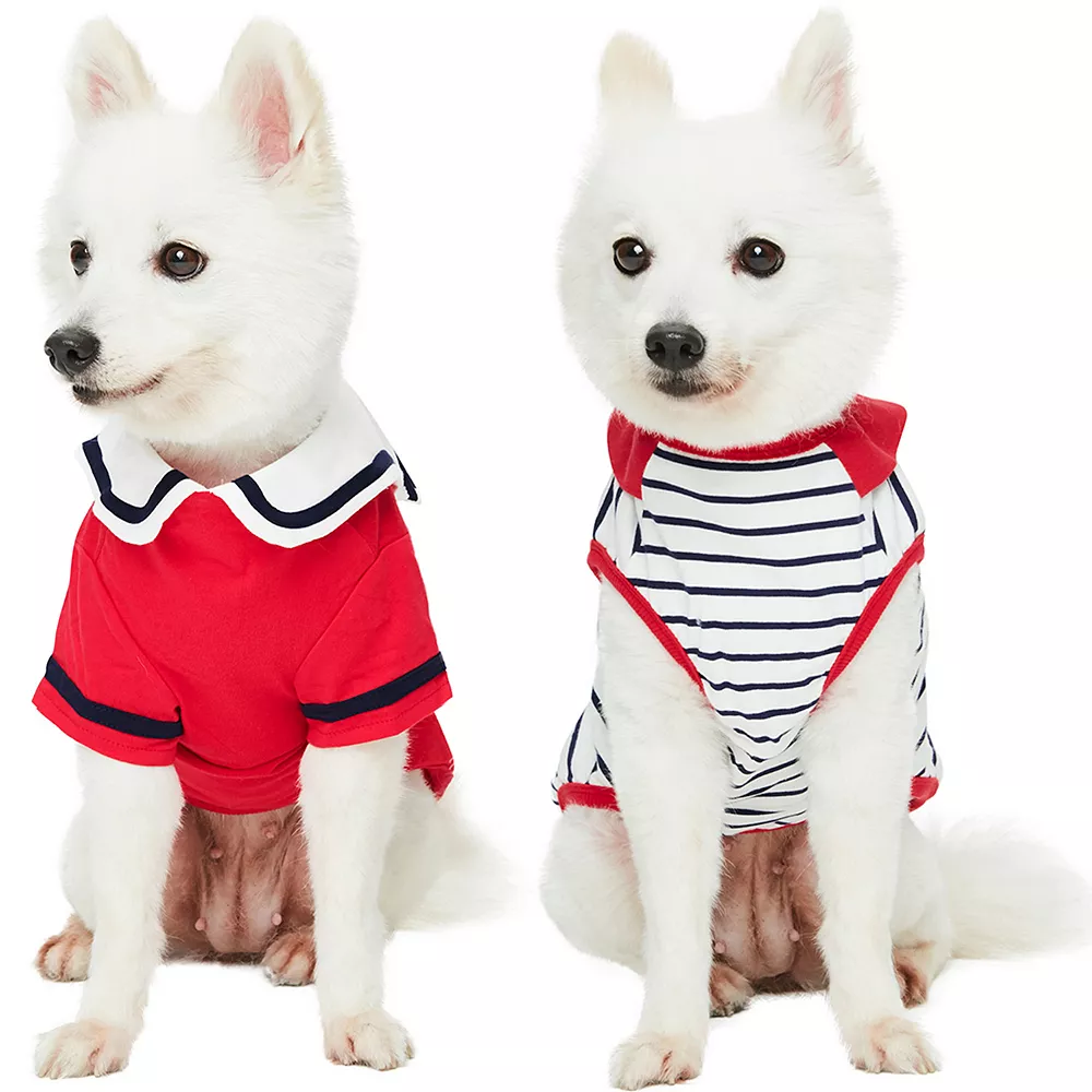 Blueberry Pet Sailor Suit Dog T-Shirts 2-Pack 4 Blueberry Pet Sailor Suit Dog T-Shirts 2-Pack - Image 2