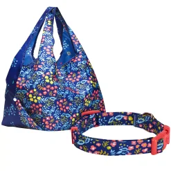 Blueberry Pet Floral Dog Collar & Shopping Bag Set -PetPals Group shop 5016733 ALT