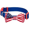 Blueberry Pet American Flag Bowtie Dog Collar