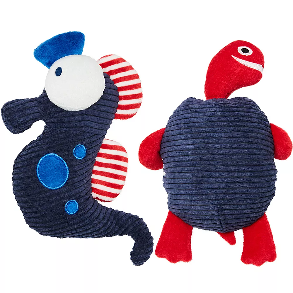 Blueberry Pet Turtle & Seahorse Dog Toy Set 4 Blueberry Pet Turtle & Seahorse Dog Toy Set - Image 2
