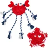 Blueberry Pet Crab & Sea Star Dog Toy Set -PetPals Group shop 5016782