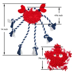 Blueberry Pet Crab & Sea Star Dog Toy Set -PetPals Group shop 5016782 ALT2