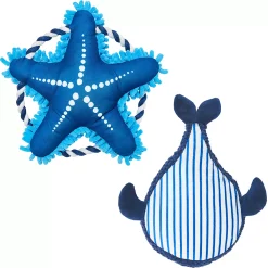 Blueberry Pet Squeaky Whale & Sea Star Dog Toy Set -PetPals Group shop 5016783 ALT