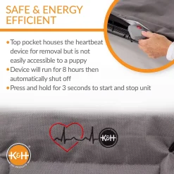 K And H Pet Products K&H Pet Mother's Heartbeat Puppy Crate Pad - Water-Resistant -PetPals Group shop 5199003 ALT3