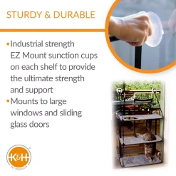 K And H Pet Products K&H Pet EZ Mount Triple Stack Cat Window Bed 10 K And H Pet Products K&H Pet EZ Mount Triple Stack Cat Window Bed -PetPals Group shop 5199013 ALT2