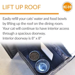 K And H Pet Products K&H Pet Outdoor Two-Story Kitty House With Dining Room -PetPals Group shop 5207796 ALT2