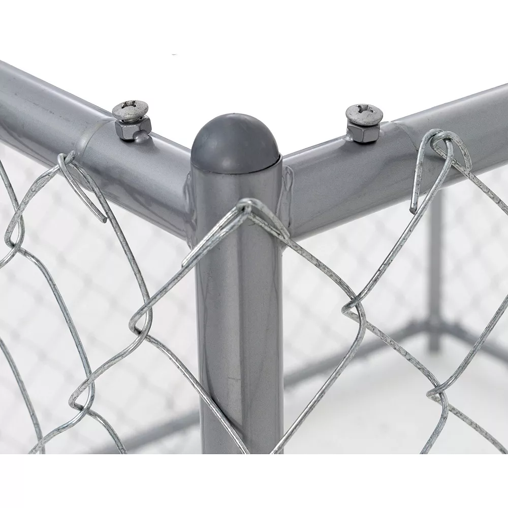 Lucky Dog Adjustable 10' X 5' X 6' Heavy Duty Chain Link Dog Kennel Enclosure 5 Lucky Dog Adjustable 10' X 5' X 6' Heavy Duty Chain Link Dog Kennel Enclosure - Image 3