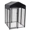 Lucky Dog 4' X 4' X 6' Uptown Welded Wire Outdoor Dog Kennel W/ Waterproof Cover -PetPals Group shop 5226005