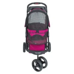 PETIQUE Durable Folding Pet Stroller With Mesh Sides For Dogs & Cats, Razzberry 8 PETIQUE Durable Folding Pet Stroller With Mesh Sides For Dogs & Cats, Razzberry -PetPals Group shop 5420238 ALT2