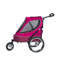 Petique All Terrain Pet Jogger Stroller Wagon W/ Large Bike Tires, Blazin' Berry -PetPals Group shop 5420419 ALT