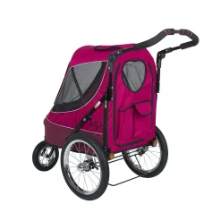 Petique All Terrain Pet Jogger Stroller Wagon W/ Large Bike Tires, Blazin' Berry -PetPals Group shop 5420419 ALT2