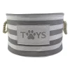 Sonoma Goods For Life® Striped Canvas Pet Toy Storage Bin 1 Sonoma Goods For Life® Striped Canvas Pet Toy Storage Bin -PetPals Group shop 5623472