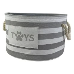 Sonoma Goods For Life® Striped Canvas Pet Toy Storage Bin 7 Sonoma Goods For Life® Striped Canvas Pet Toy Storage Bin -PetPals Group shop 5623472 ALT2