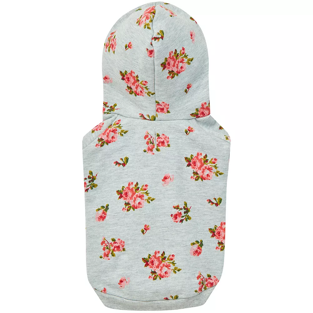 Blueberry Pet Rose Flower Dog Hooded Sweatshirt 5 Blueberry Pet Rose Flower Dog Hooded Sweatshirt - Image 3