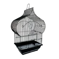 YML Taj Mahal Top Shape Medium Bird Cage - Black