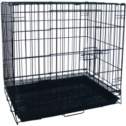 YML 30" Dog Kennel Cage With Bottom Grate, Black