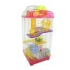 YML 3 Level Clear Plastic Dwarf Hamster, Mice Cage With Ball On Top, Pink 2 YML 3 Level Clear Plastic Dwarf Hamster, Mice Cage With Ball On Top, Pink -PetPals Group shop 5672649