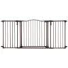 North States MyPet Extra Wide Windsor Arch Indoor 38.3" X 72" X 30" Pet Gate Barrier, Bronze -PetPals Group shop 5700733