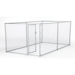 Lucky Dog 10' X 5' X 4' Heavy Duty Steel Outdoor Chain Link Dog Kennel Enclosure
