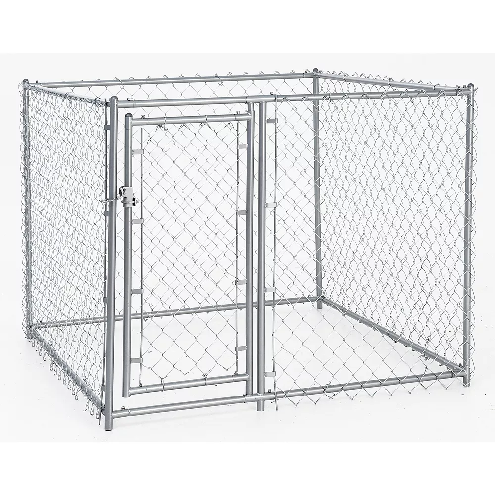 Lucky Dog 5' X 5' X 4' Heavy Duty Outdoor Chain Link Dog Kennel Enclosure 3 Lucky Dog 5' X 5' X 4' Heavy Duty Outdoor Chain Link Dog Kennel Enclosure