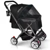 WonderFold P-Series Pet Stroller With Reversible Handle -PetPals Group shop 5736186 Black