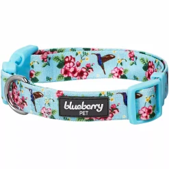 Blueberry Pet Flower & Hummingbird Dog Collar -PetPals Group shop 5810840 ALT